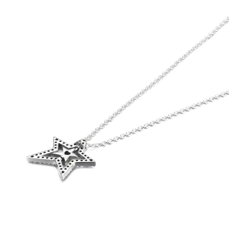 (image pour) Collier PANDORA Pavé Étoile Asymétrique - 390020C01 - Afficher 3