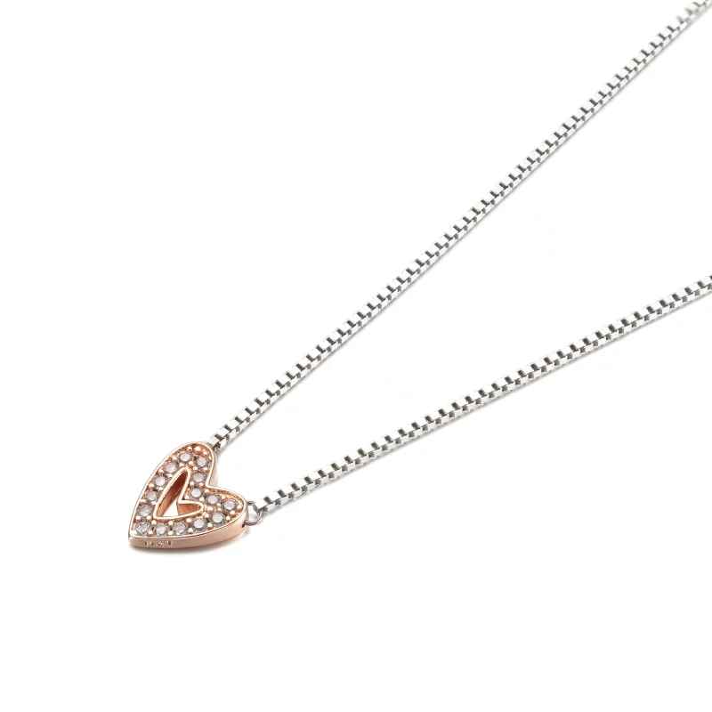(image pour) Collier PANDORA Sparkling Freehand Heart - 380089C01 - Afficher 2