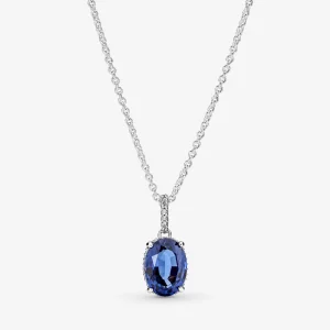(image pour) Collier pendentif PANDORA Sparkling Statement Halo - 390055C01