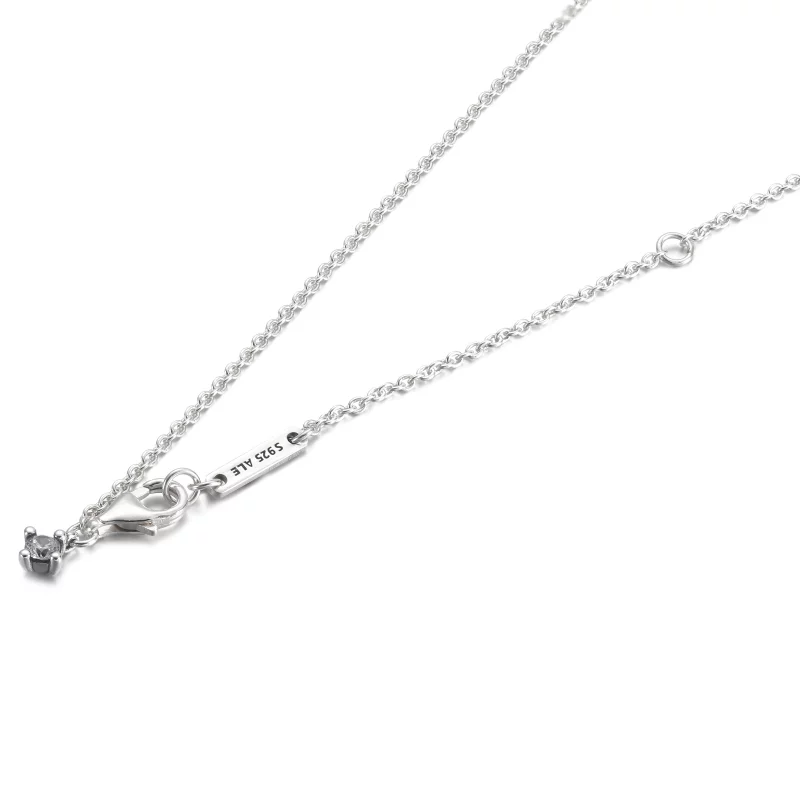 (image pour) Collier Pendentif Rond & Carré PANDORA Sparkling - 390048C01 - Afficher 4