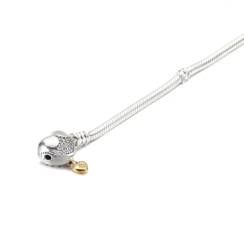 (image pour) Disney Princess Pandora Moments Bracelet en chaîne serpent en forme de cœur - 56 - Afficher 4