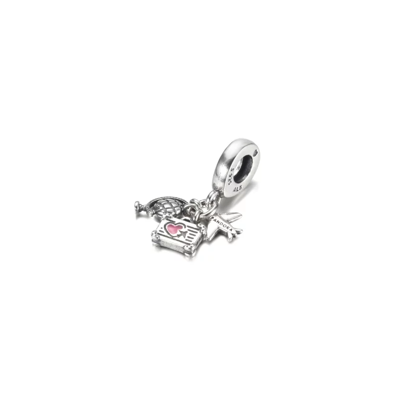 (image pour) PANDORA Avion, Globe & Charme Pendentif Valise - 799435C01 - Afficher 2