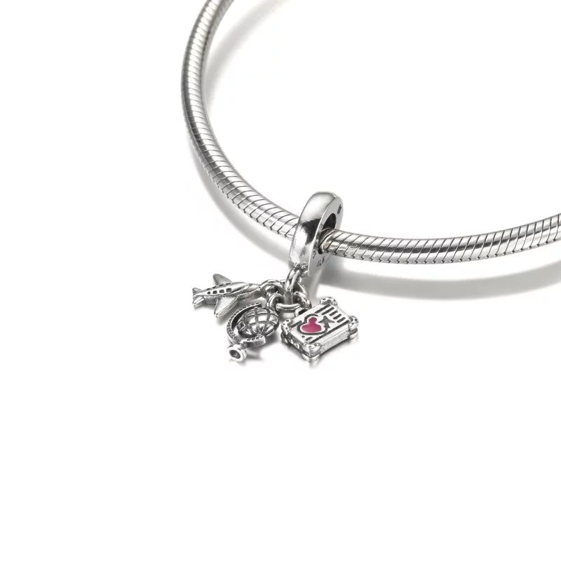 (image pour) PANDORA Avion, Globe & Charme Pendentif Valise - 799435C01 - Afficher 5