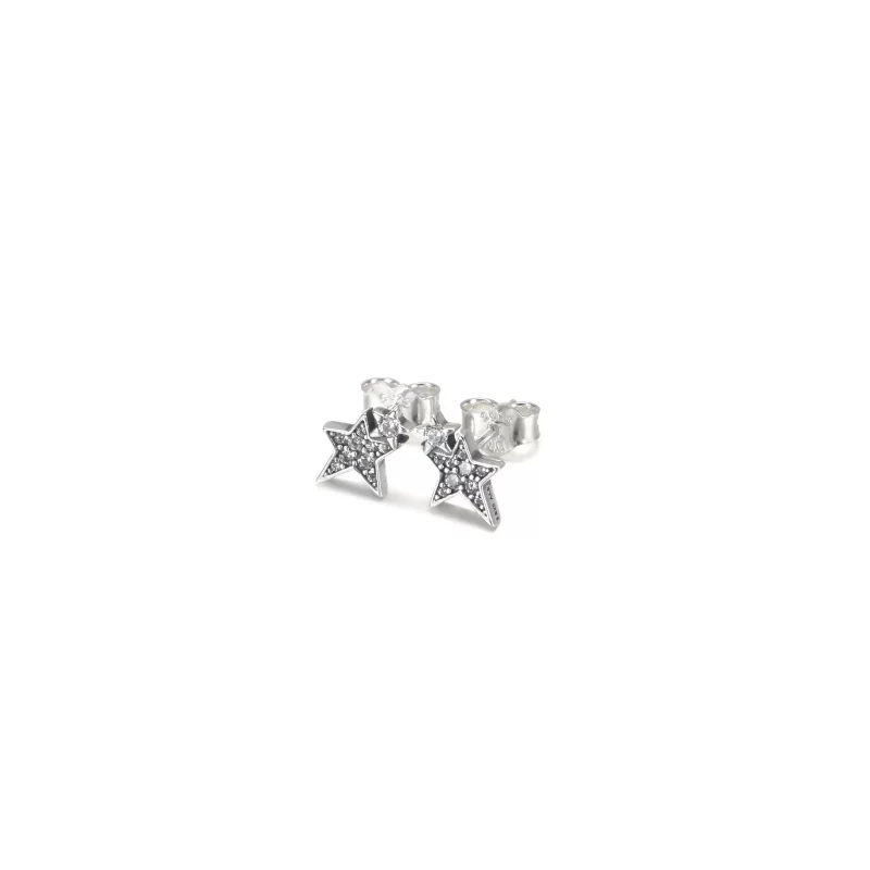 (image pour) PANDORA Boucles d'oreilles asymétriques étoiles scintillantes - 290012C01 - Afficher 2