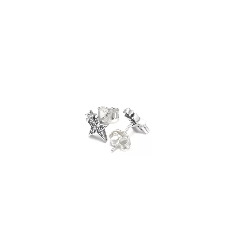 (image pour) PANDORA Boucles d'oreilles asymétriques étoiles scintillantes - 290012C01 - Afficher 4