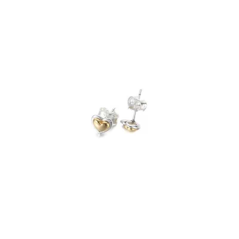 (image pour) PANDORA Boucles d'oreilles à clou en forme de cœur doré bombé - 299389C00 - Afficher 4