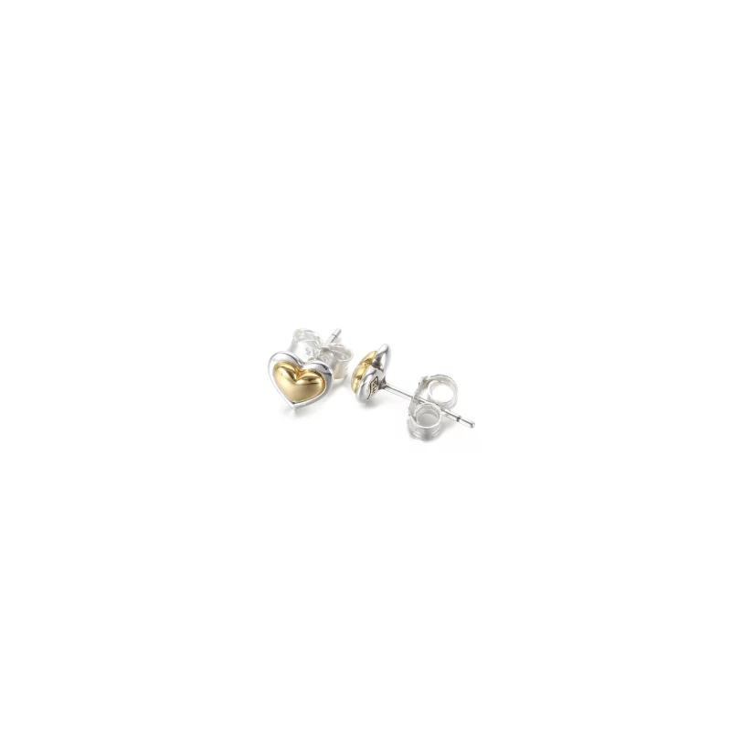 (image pour) PANDORA Boucles d'oreilles à clou en forme de cœur doré bombé - 299389C00 - Afficher 5