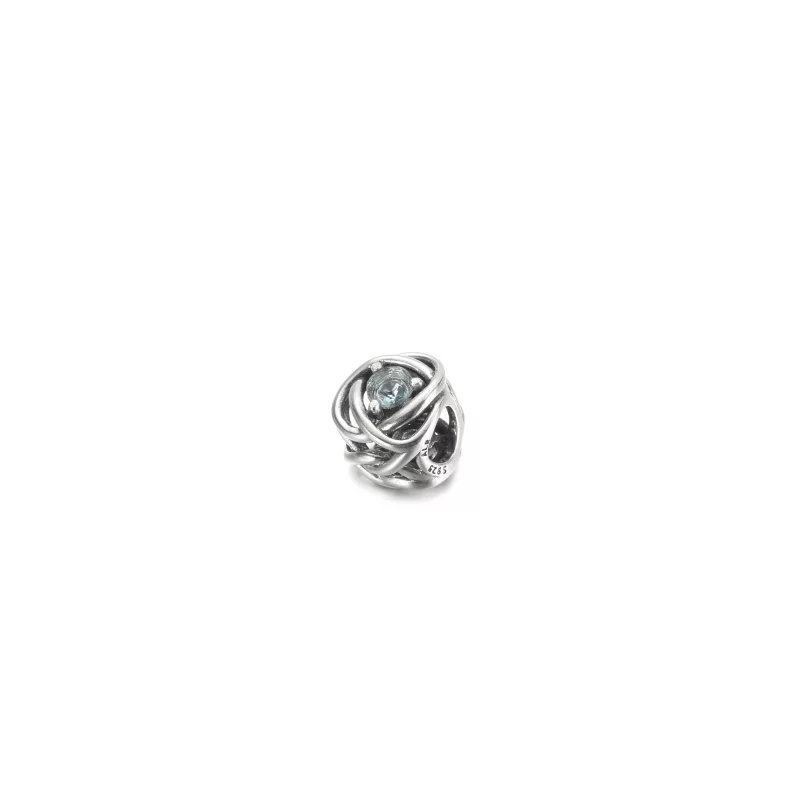 (image pour) PANDORA Charm Cercle d'Éternité Mer Mars Aqua Bleu - 790065C09 - Afficher 2