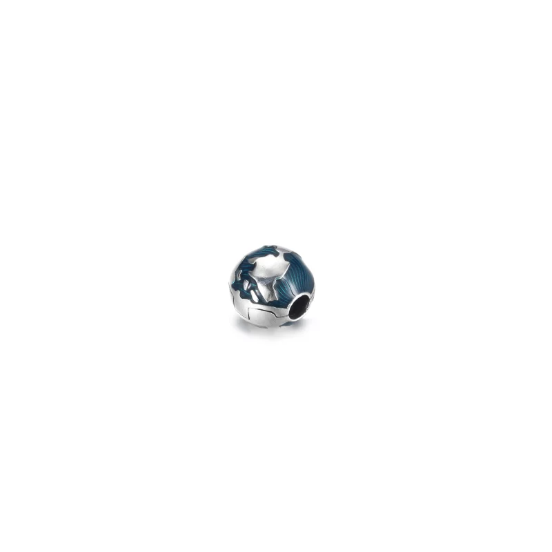 (image pour) PANDORA Charm Clip Globe Bleu - 799429C01 - Afficher 3