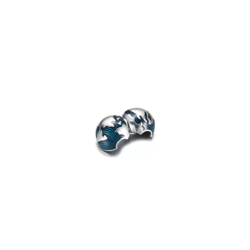 (image pour) PANDORA Charm Clip Globe Bleu - 799429C01 - Afficher 4