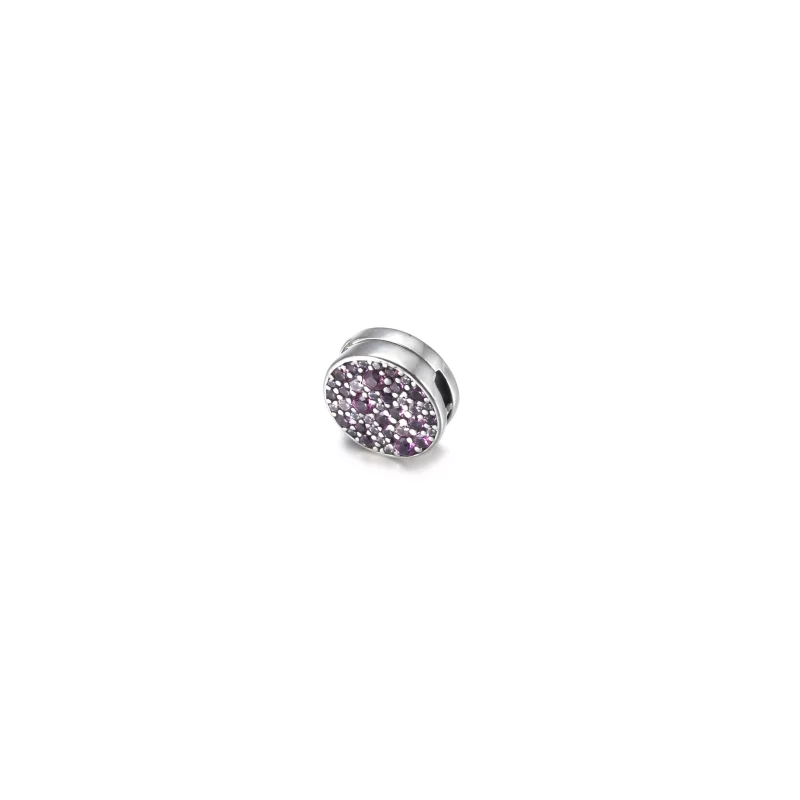 (image pour) PANDORA Charm Clip Pavé rose - 799362C01 - Afficher 2