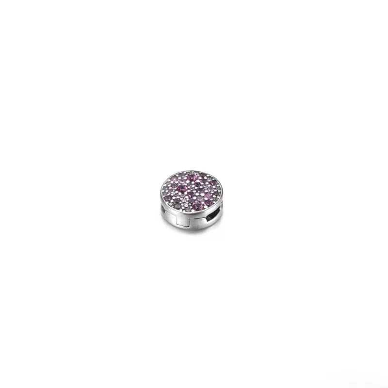 (image pour) PANDORA Charm Clip Pavé rose - 799362C01 - Afficher 4
