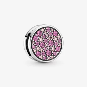 (image pour) PANDORA Charm Clip Pavé rose - 799362C01