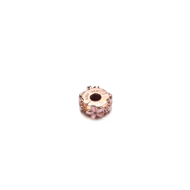 (image pour) PANDORA Charm Clip Spacer Marguerite Rose - 788809C01 - Afficher 3