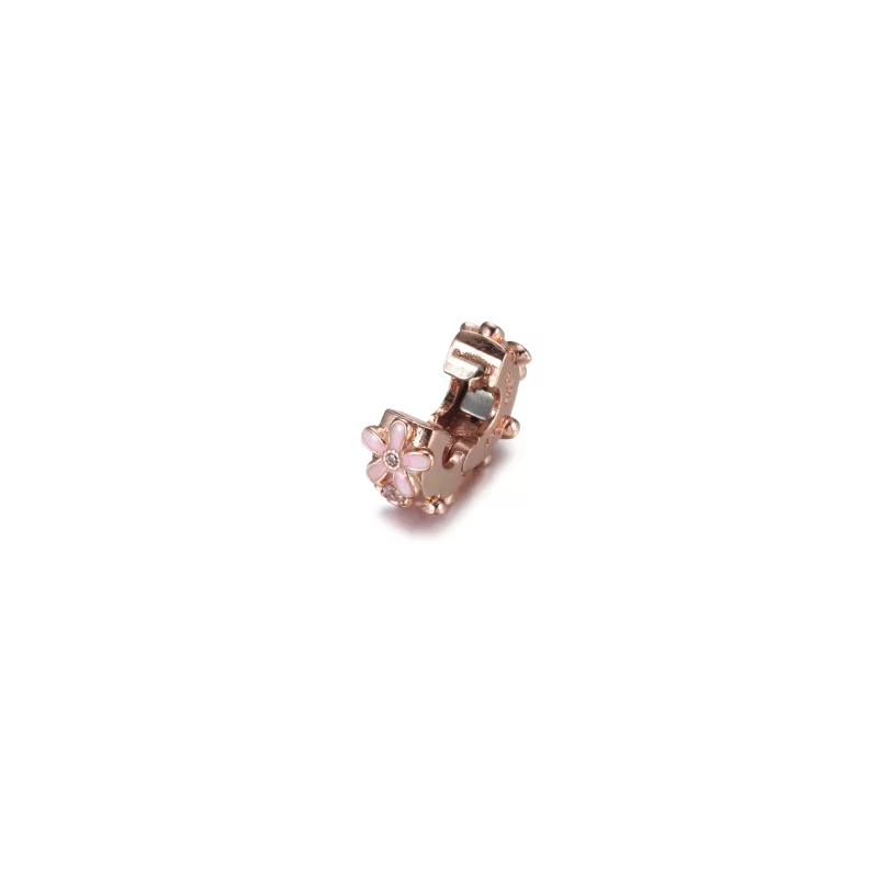 (image pour) PANDORA Charm Clip Spacer Marguerite Rose - 788809C01 - Afficher 4