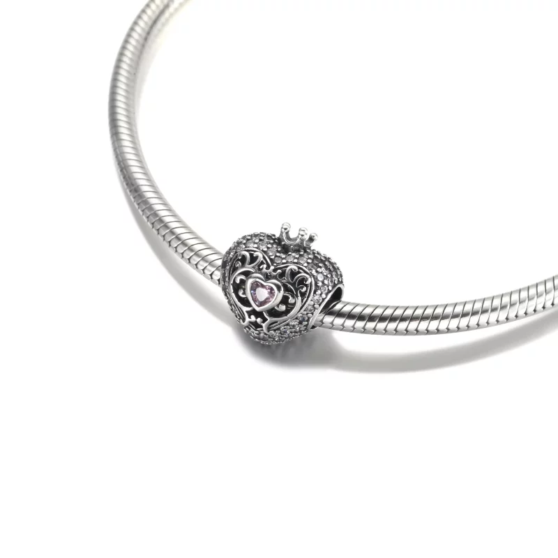 (image pour) PANDORA Charm Couronne Royale et Cœur - 790763C01 - Afficher 5
