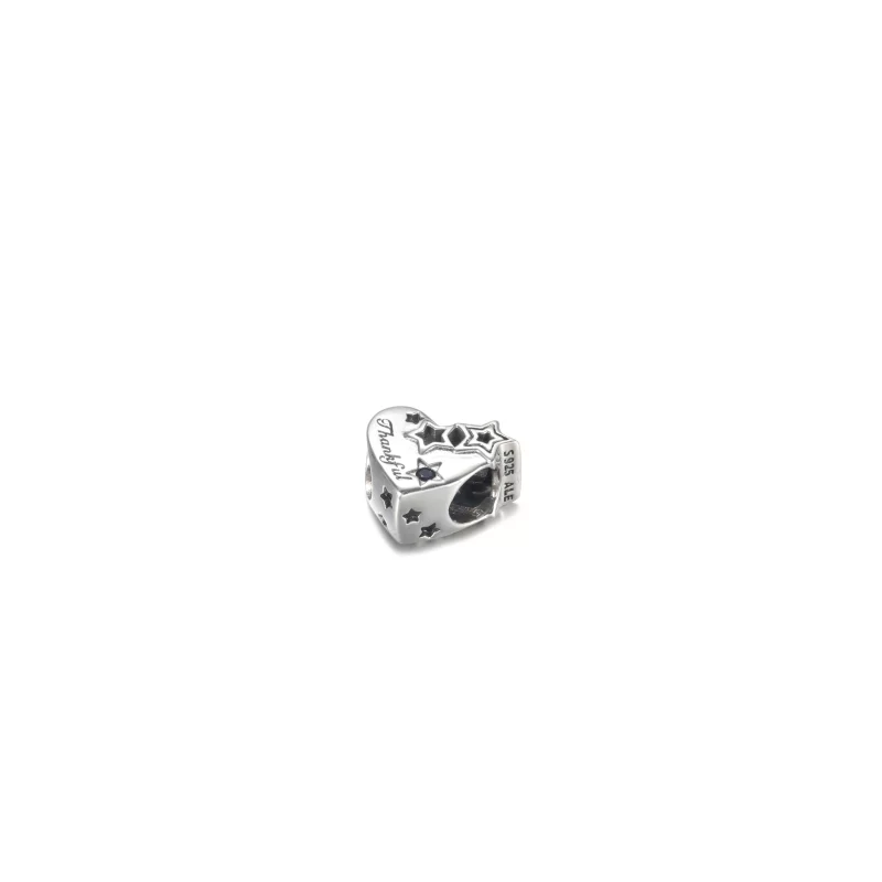 (image pour) PANDORA Charm Cœur Reconnaissant & Étoiles - 799527C01 - Afficher 3