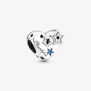(image pour) PANDORA Charm Cœur Reconnaissant & Étoiles - 799527C01