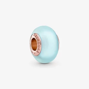 (image pour) PANDORA Charm en verre de Murano bleu mat - 789420C00