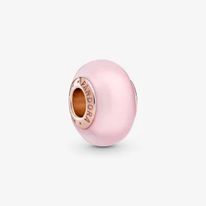 (image pour) PANDORA Charm en verre de Murano mat rose - 789421C00