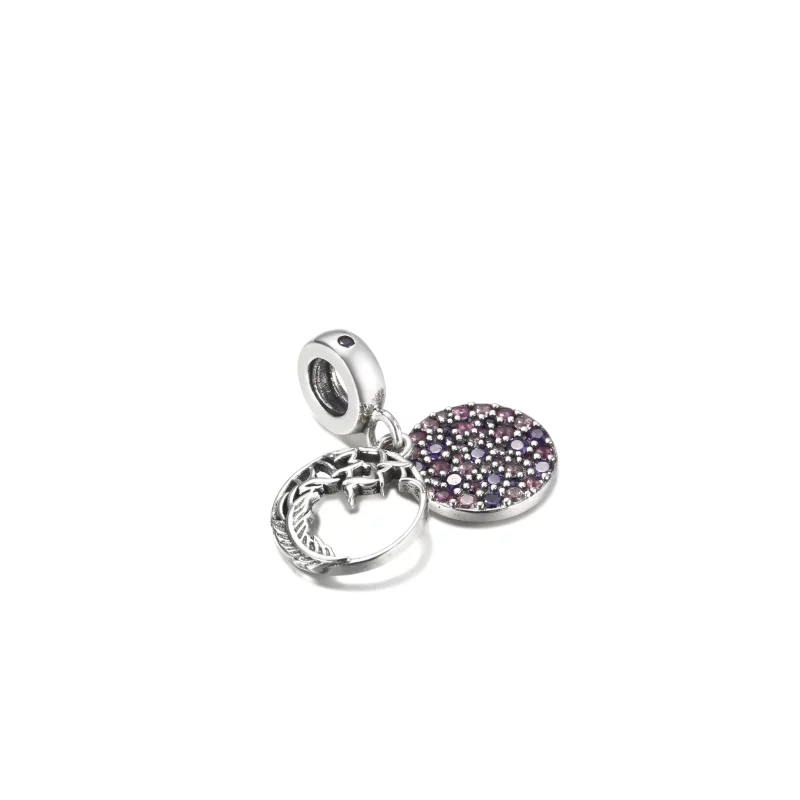 (image pour) PANDORA Charm Pendant Plume Pavé - 799561C01 - Afficher 2