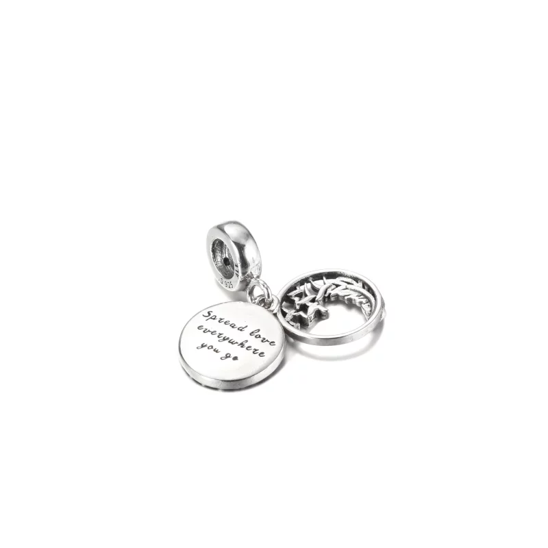 (image pour) PANDORA Charm Pendant Plume Pavé - 799561C01 - Afficher 4