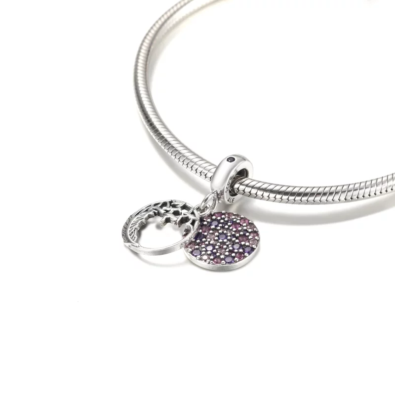 (image pour) PANDORA Charm Pendant Plume Pavé - 799561C01 - Afficher 5