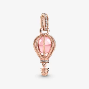 (image pour) PANDORA Charmante Breloque en forme de Montgolfière Rose Étincelante - 789434C01