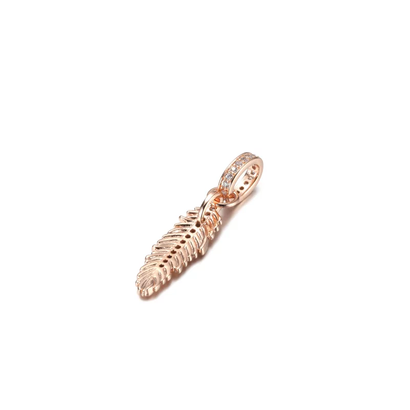 (image pour) PANDORA Charmante Breloque Plume Scintillante - 789550C01 - Afficher 4