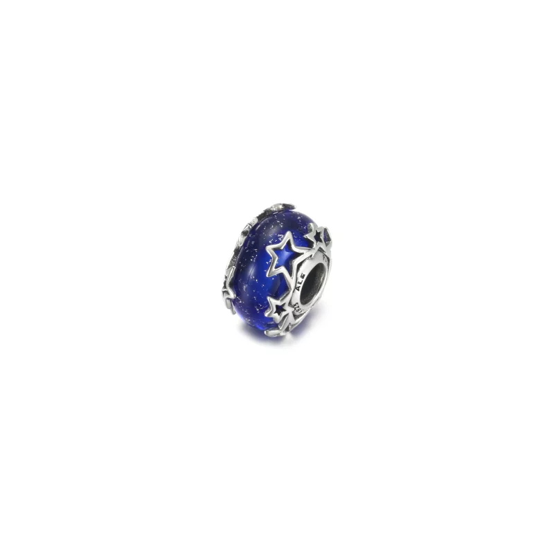 (image pour) PANDORA Charme Murano Galaxy Bleu & Étoile - 790015C00 - Afficher 2