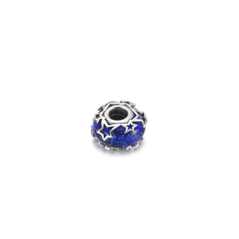 (image pour) PANDORA Charme Murano Galaxy Bleu & Étoile - 790015C00 - Afficher 4