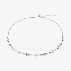 (image pour) PANDORA Collier à barres pavées scintillantes - 390059C01