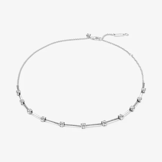 (image pour) PANDORA Collier à barres pavées scintillantes - 390059C01