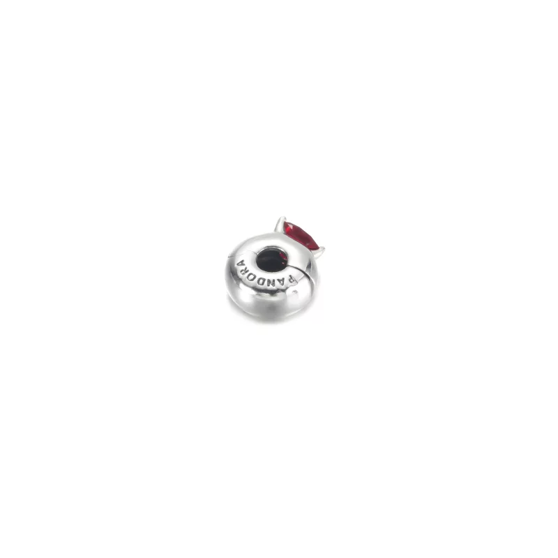(image pour) PANDORA Cœur Rouge Charm Clip Solitaire - 799203C01 - Afficher 4