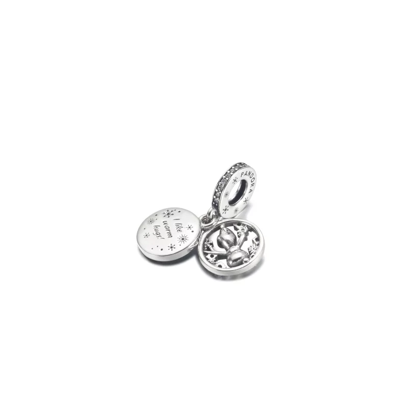 (image pour) PANDORA Disney Frozen Flocon de neige Olaf Charme Double Pendeloque - 799638C01 - Afficher 3
