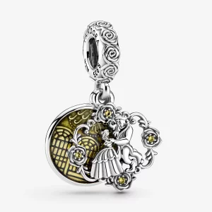 (image pour) PANDORA Disney La Belle et la Bête Charm Pendule Danseur - 799014C01