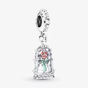 (image pour) PANDORA Disney La Belle et la Bête Charme Pendentif Enchanted Rose - 790024C01