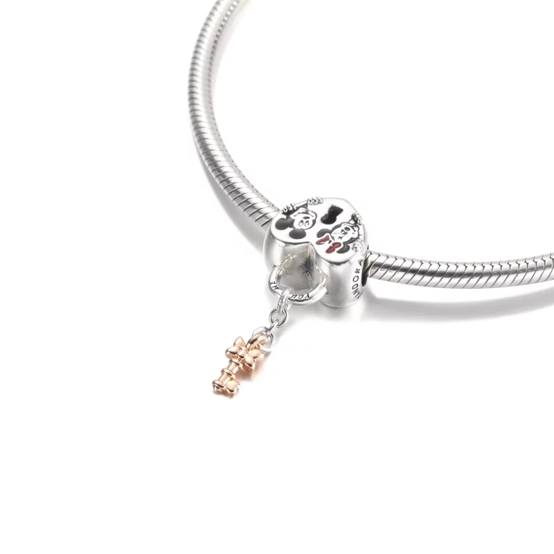 (image pour) PANDORA Disney Mickey Mouse & Minnie Mouse Padlock Charm - 780109C01 - Afficher 5