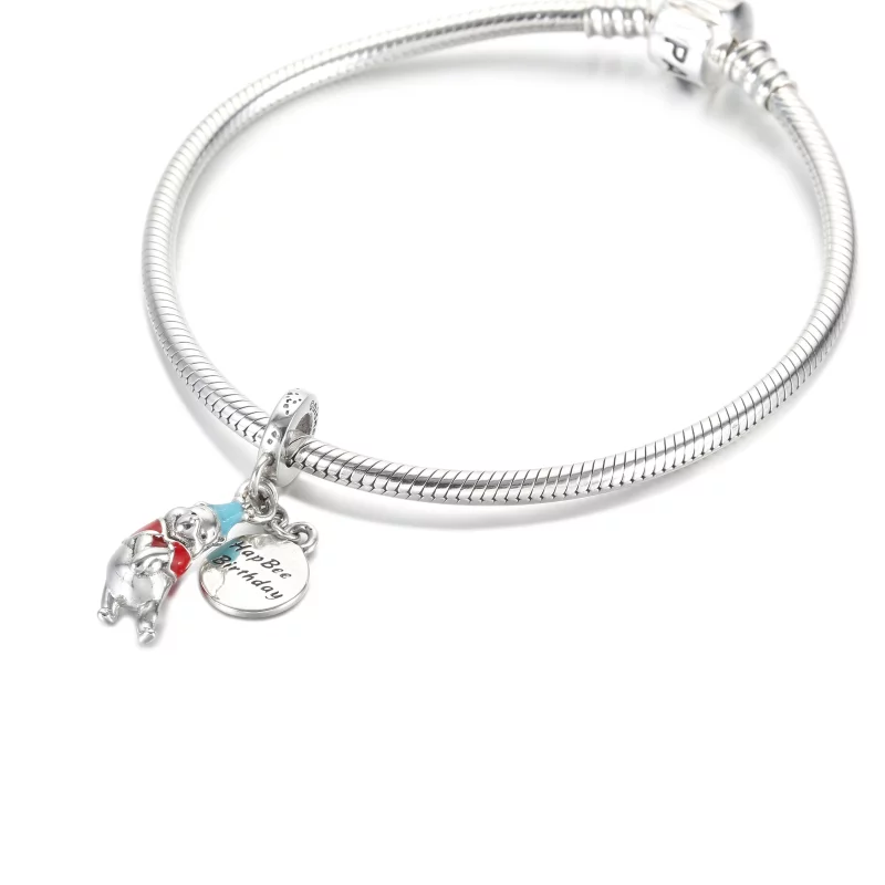 (image pour) PANDORA Disney Winnie l'Ourson Charme Pendentif d'Anniversaire - 799385C01 - Afficher 5