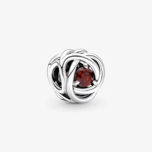 (image pour) PANDORA Janvier Charme Cercle Éternité Rouge - 790065C06