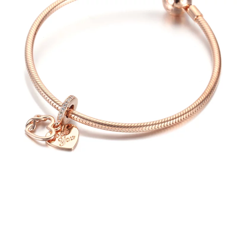 (image pour) PANDORA Love You Infinity Heart Dangle Charm - 789369C01 - Afficher 5