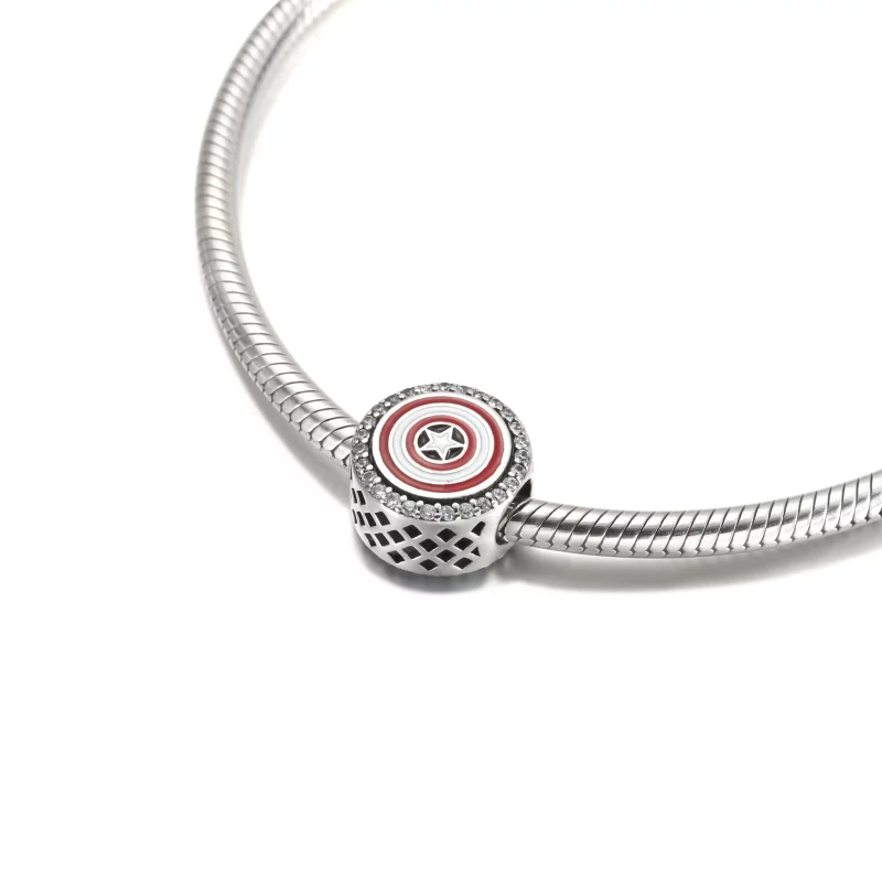(image pour) PANDORA Marvel Les Avengers Captain America Bouclier Charme Pendentif - P-D-3623 - Afficher 4