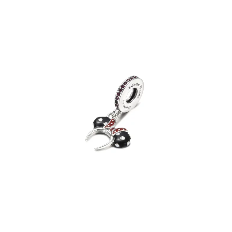 (image pour) PANDORA Minnie Mouse Charm pour bandeau d'oreilles noir et blanc - P400942464791 - Afficher 2
