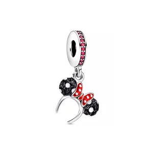 (image pour) PANDORA Minnie Mouse Charm pour bandeau d'oreilles noir et blanc - P400942464791