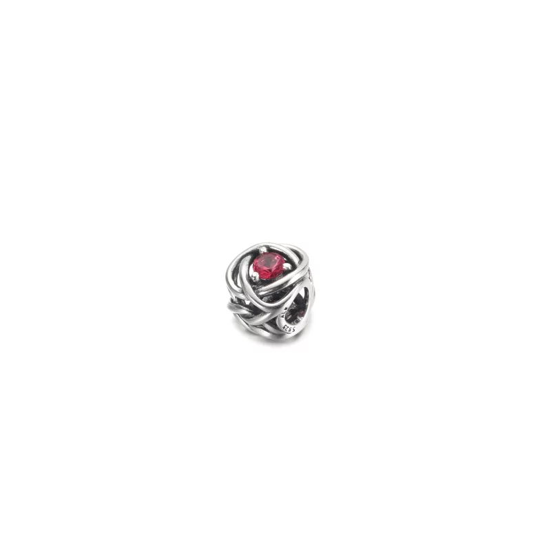 (image pour) PANDORA Octobre Charme Cercle Éternité Rose - 790065C05 - Afficher 2
