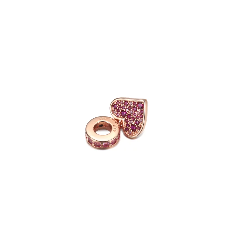 (image pour) Pendentif Charm Cœur Pendouillant PANDORA Pavé Libre - 789565C01 - Afficher 4