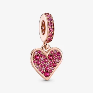(image pour) Pendentif Charm Cœur Pendouillant PANDORA Pavé Libre - 789565C01