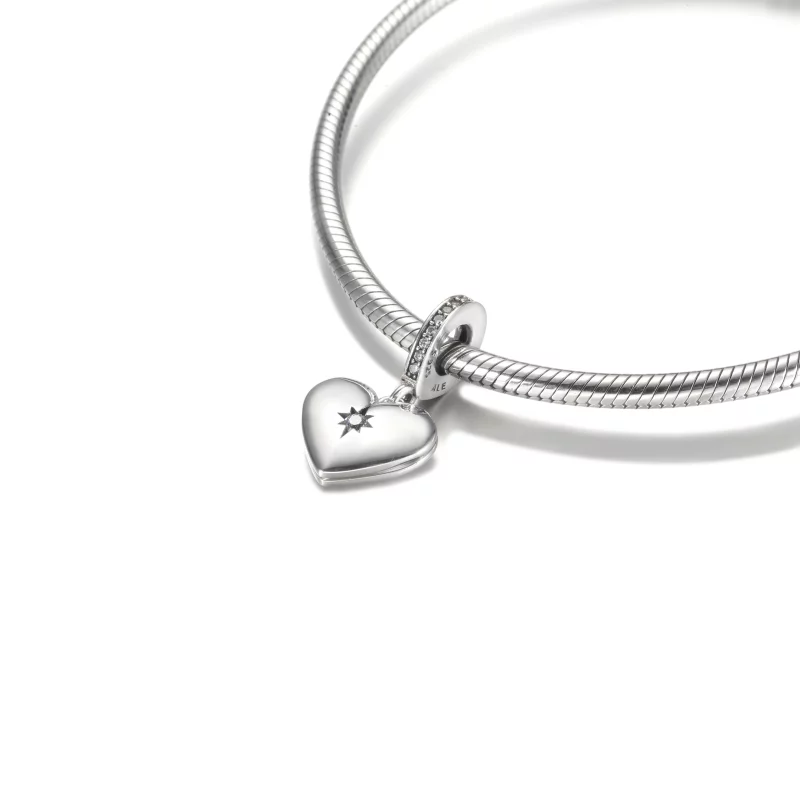 (image pour) Pendentif Charm Médaillon Cœur Ouvert PANDORA - 799537C01 - Afficher 5