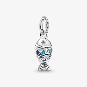 (image pour) Pendentif charm poissons bleu à écailles PANDORA - 799428C01