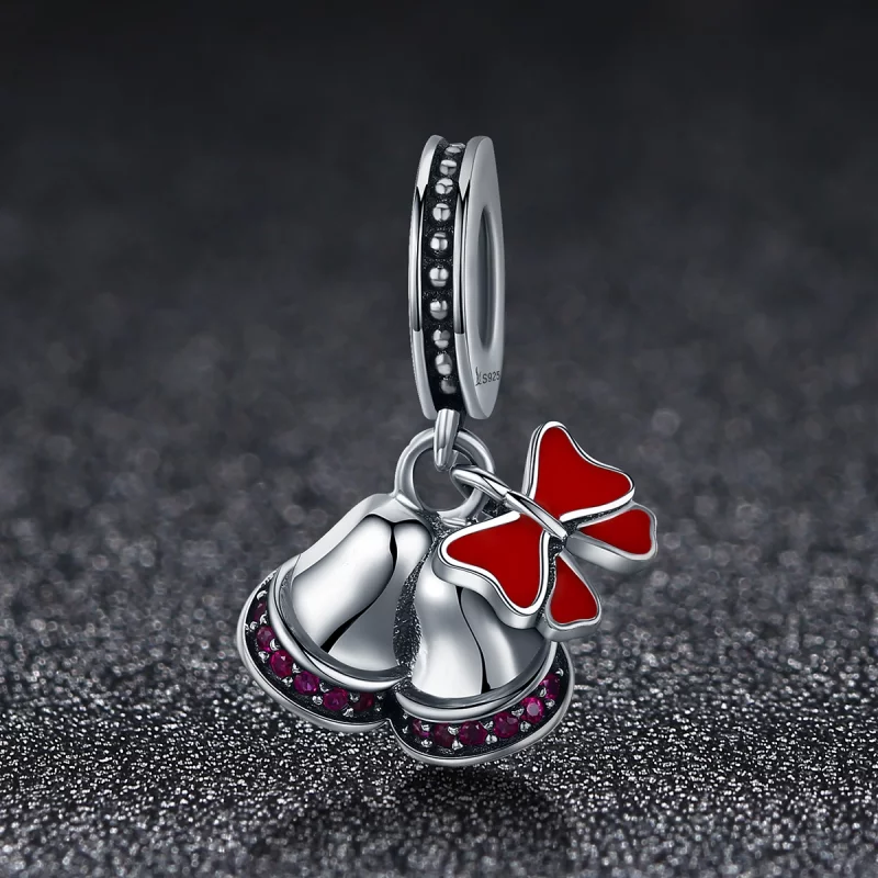 (image pour) Pendentif charmant en argent de style Pandora avec une jolie cloche - SCC233 - Afficher 2